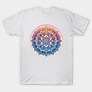 Serenity Mandala 1 - Purple and Orange T-Shirt